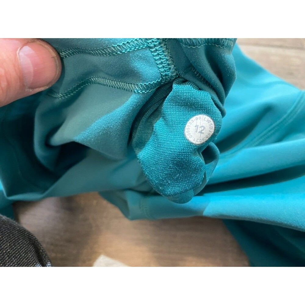 Lululemon Wunder Train Leggings HR 27'' Pants Everlux Women Sz 12 Teal LW5DJ0S - Picture 8 of 8